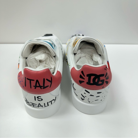 Dolce & Gabbana Calfskin Portofino sneakers with lettering
